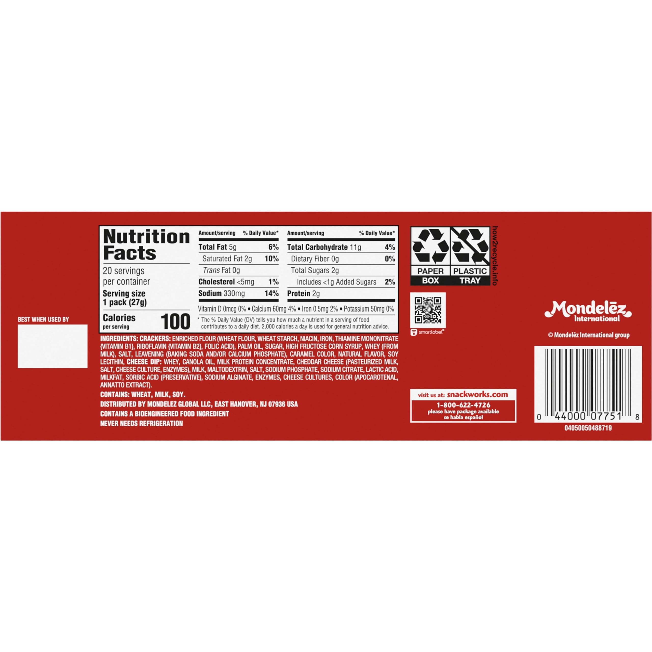 Handi-Snacks RITZ Crackers 'N Cheesy Dip Snack Packs, 20 Snack Packs - Image 16