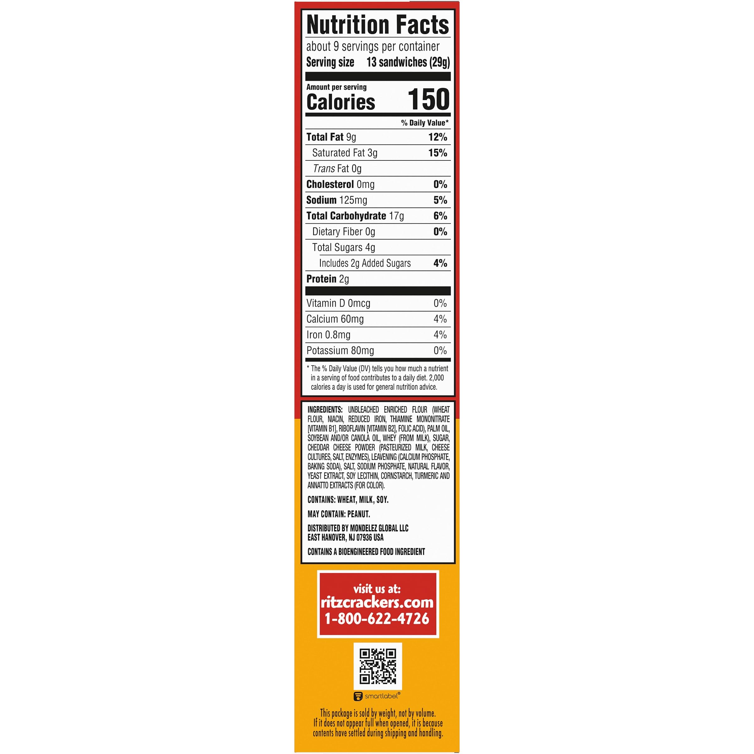 RITZ Bits Cheese Sandwich Crackers, Snacks for Kids and Adults, Lunch Snacks, 8.8 oz - Image 3