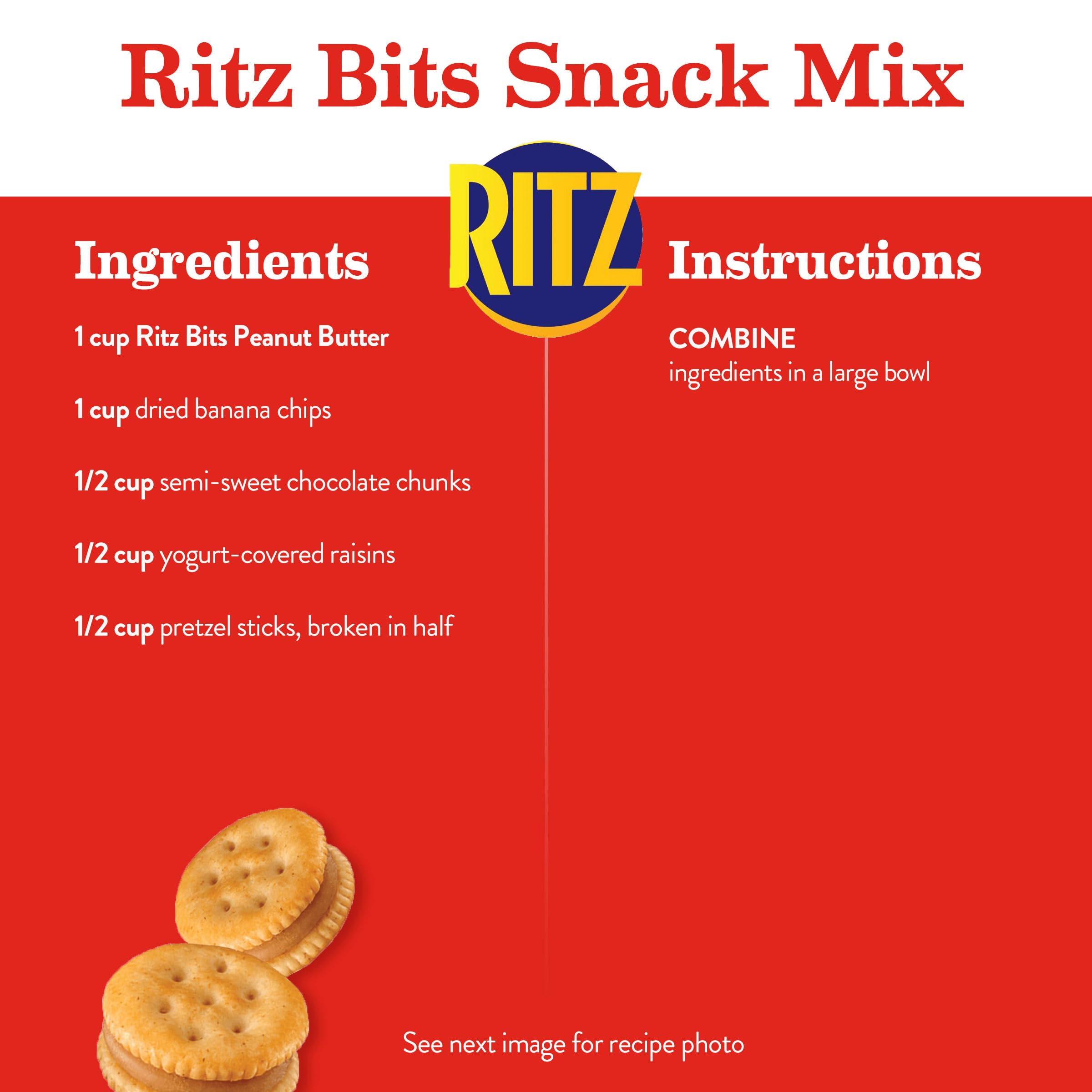 RITZ Bits Peanut Butter Sandwich Crackers, Lunch Snacks, 10 Snack Packs - Image 12