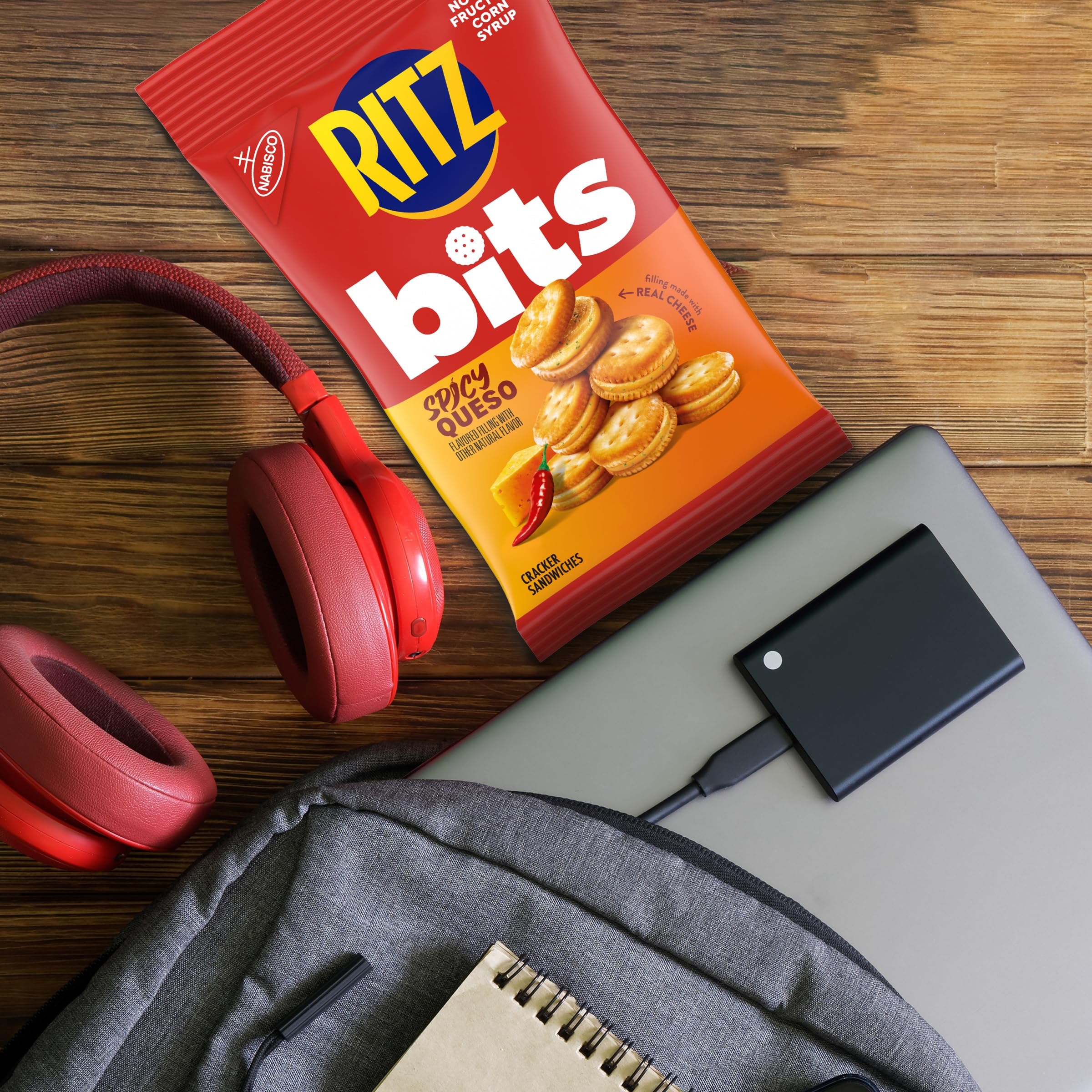 RITZ Bits Spicy Queso Cheese Sandwich Crackers, Snacks for Kids and Adults, Lunch Snacks, 3 oz - Image 11