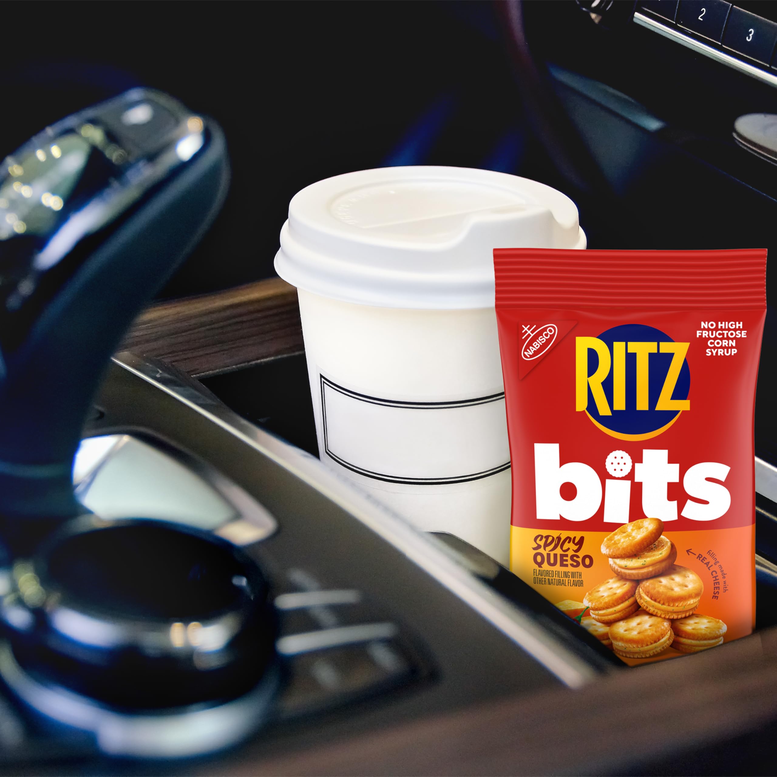 RITZ Bits Spicy Queso Cheese Sandwich Crackers, Snacks for Kids and Adults, Lunch Snacks, 12-3 oz Bags - Image 10