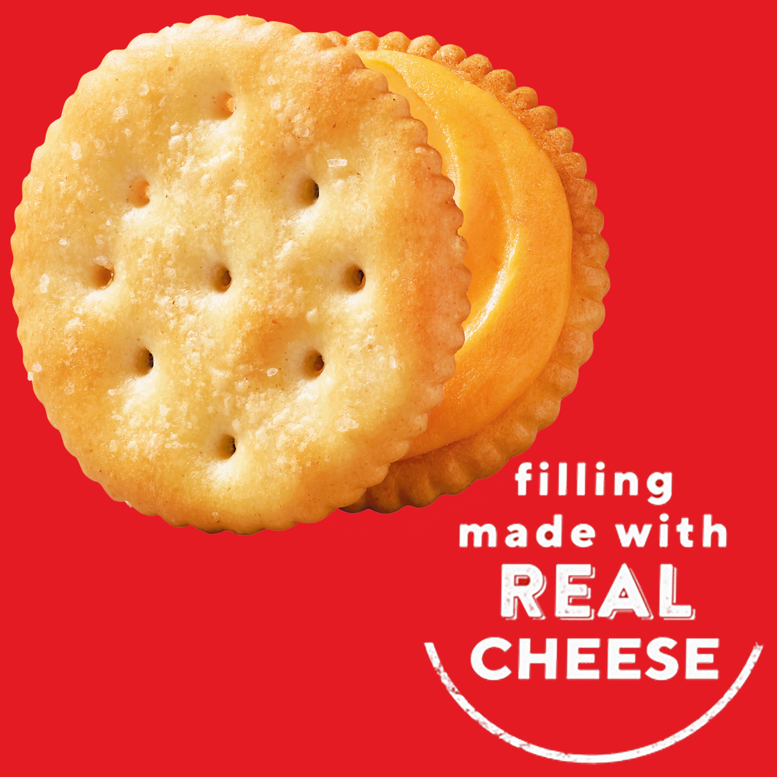 RITZ Cheese Sandwich Crackers, Lunch Snacks, 112 Snack Packs (14 Boxes, 6 Crackers Per Pack) - Image 7