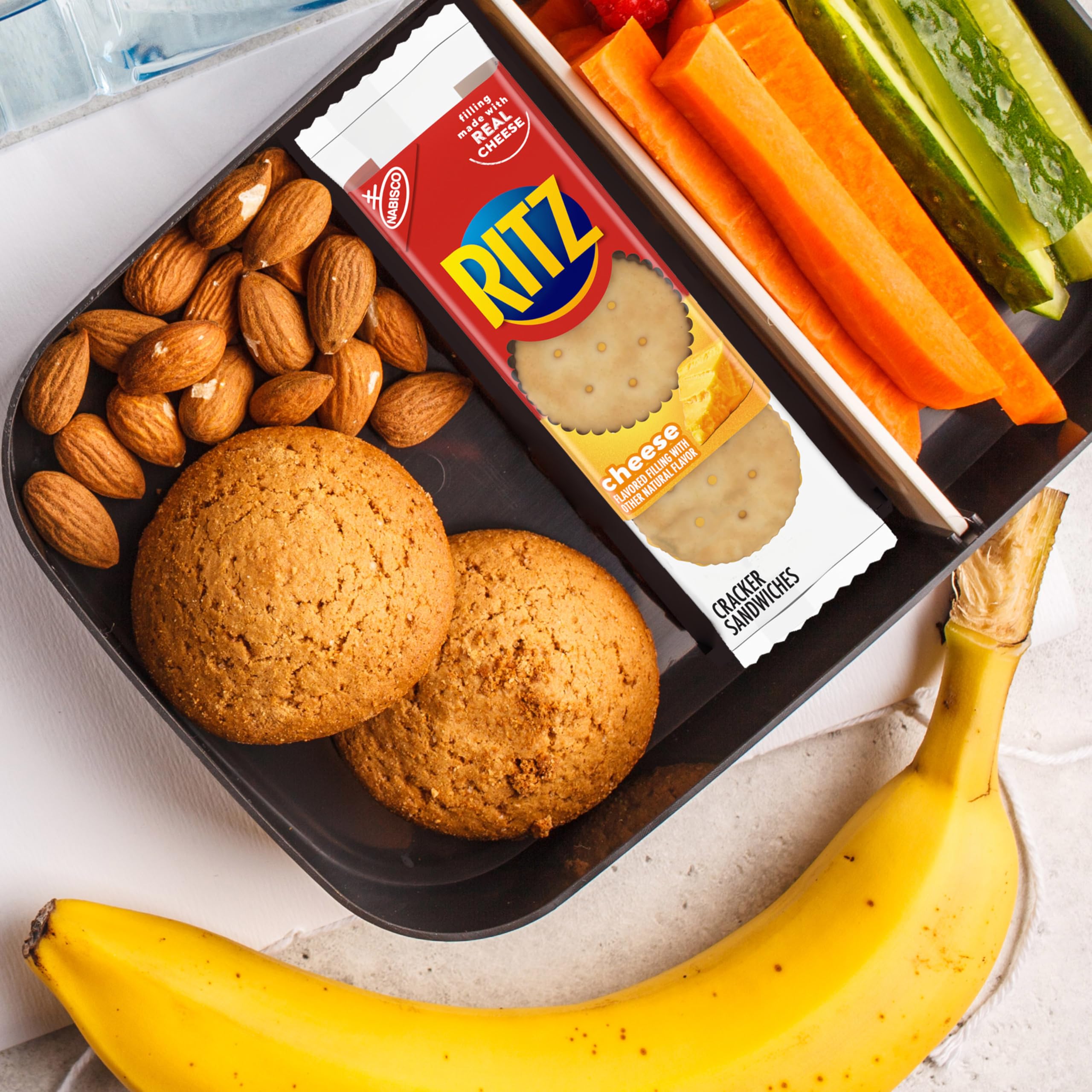 RITZ Cheese Sandwich Crackers, Lunch Snacks, 112 Snack Packs (14 Boxes, 6 Crackers Per Pack) - Image 8