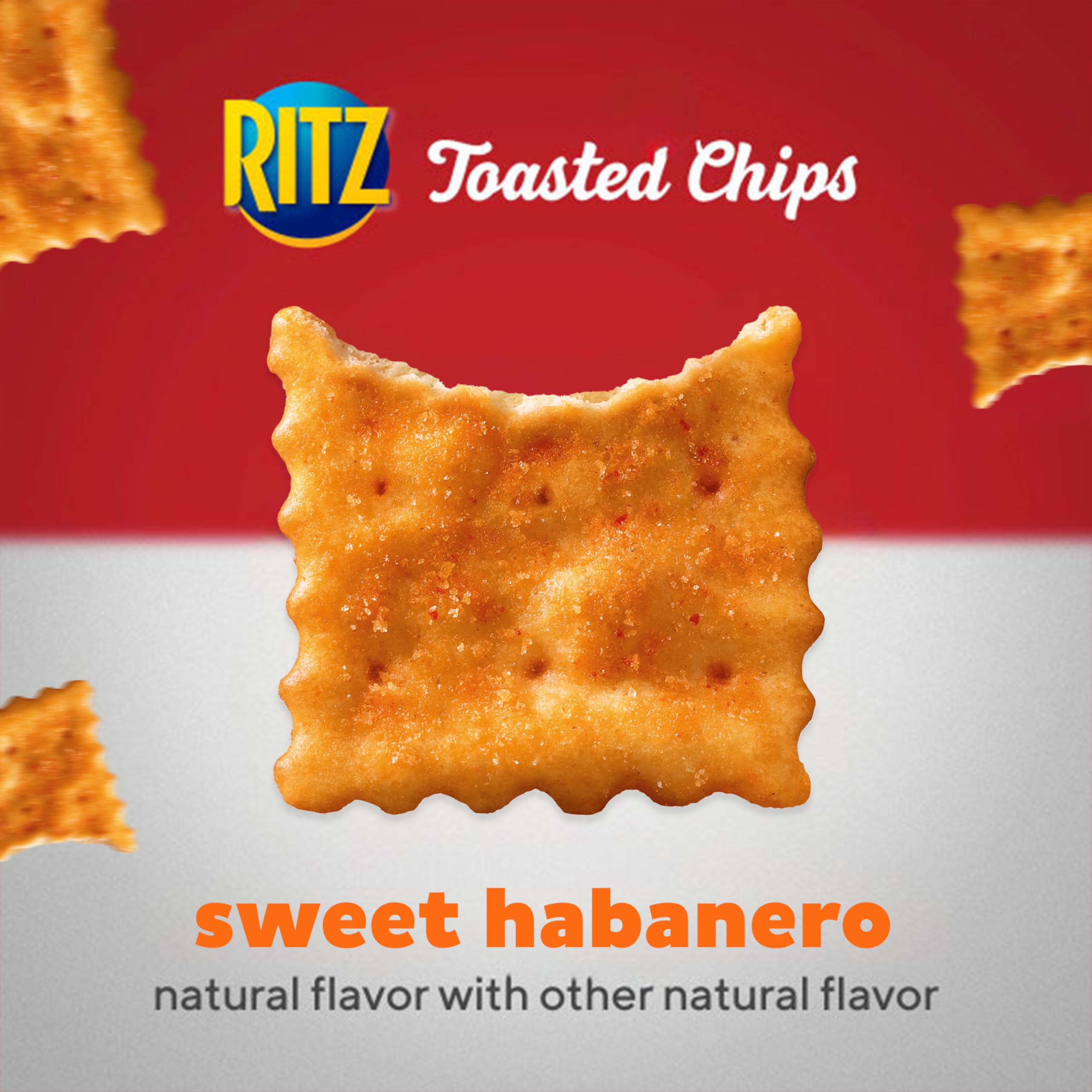 RITZ Toasted Chips Sweet Habanero Crackers, Bulk Individual Snacks, 12 Snack Packs - Image 5