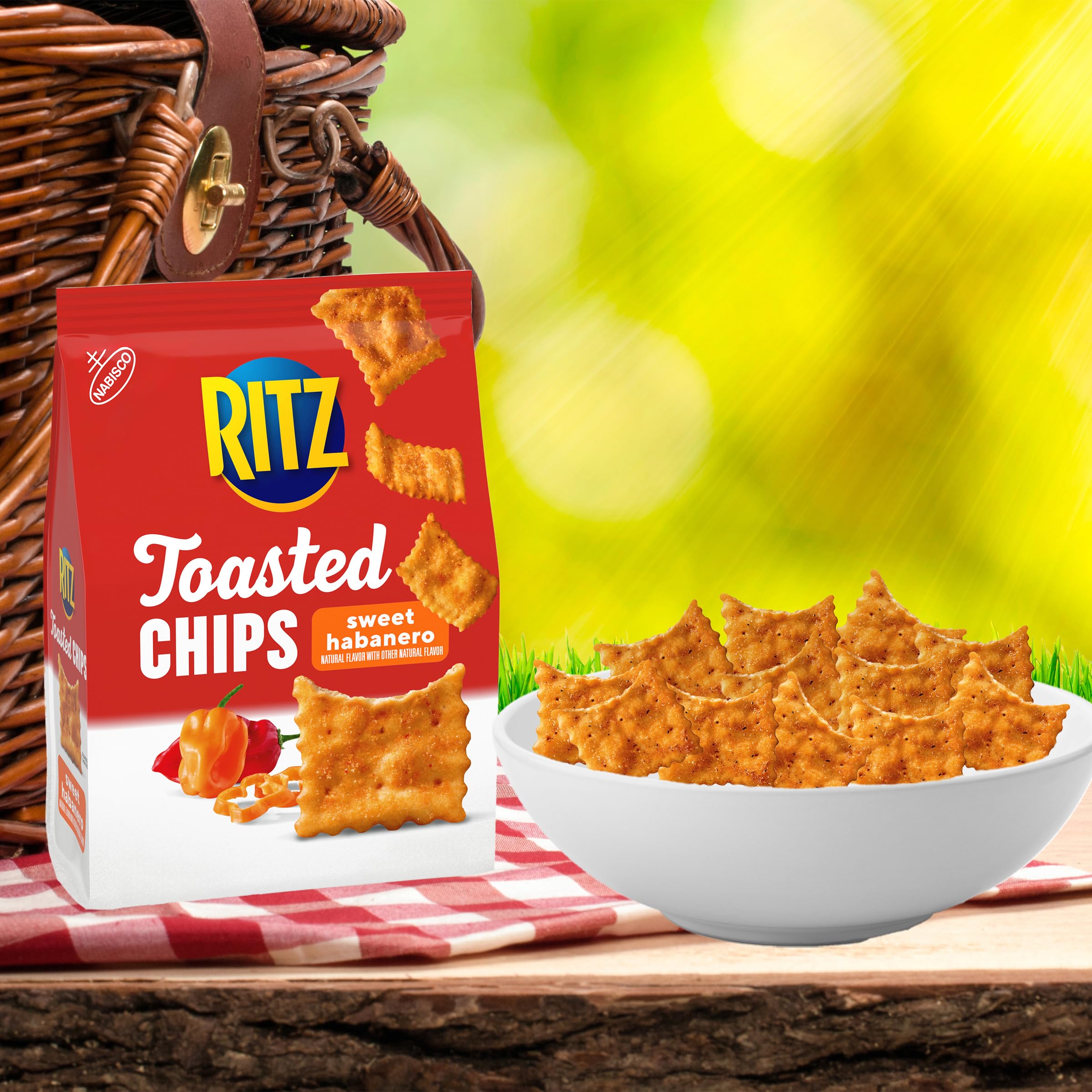 RITZ Toasted Chips Sweet Habanero Crackers, Party Snacks, 8.1 oz - Image 8