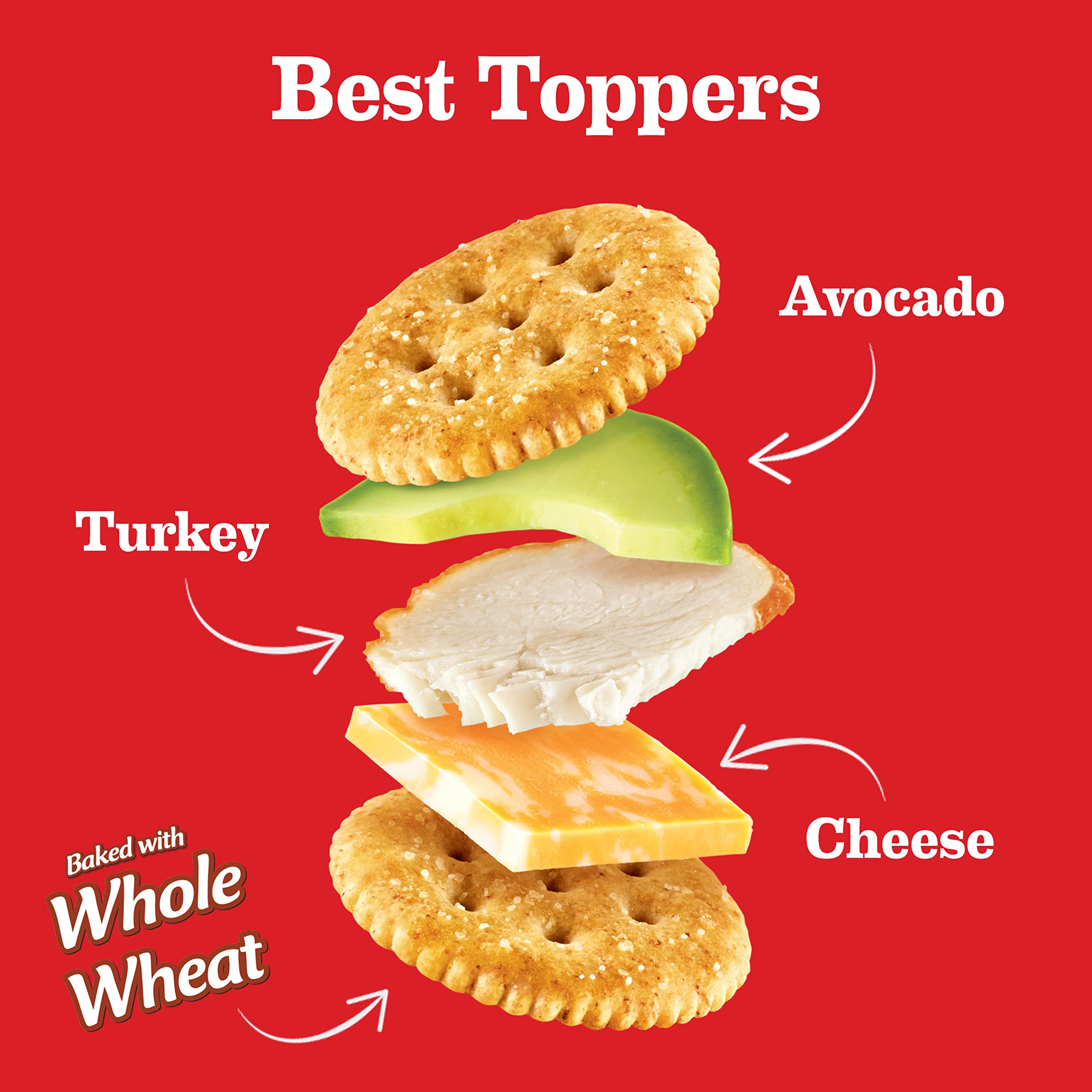 RITZ Whole Wheat Crackers, Snacks for Kids and Adults, Bulk Lunch Snacks, 12 - 12.9 oz Boxes - Image 7